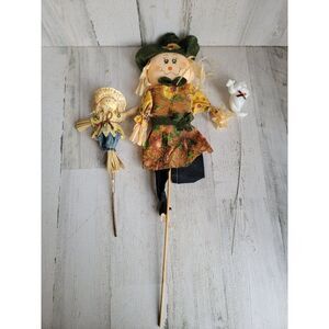 Fall Halloween scarecrow ghost pick flower accessory set